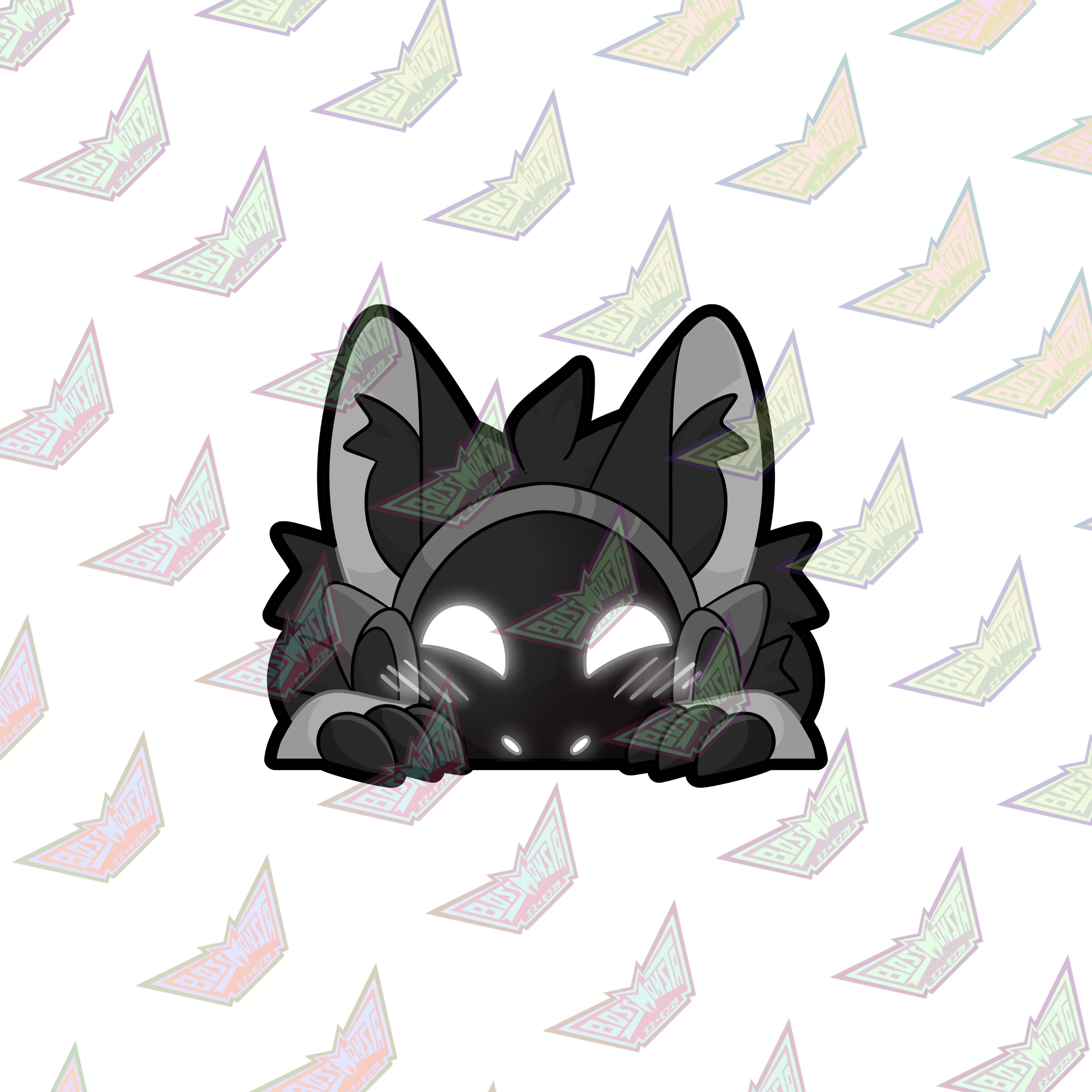 Protogen "Peeky" – 3" Glossy Sticker - Image 8