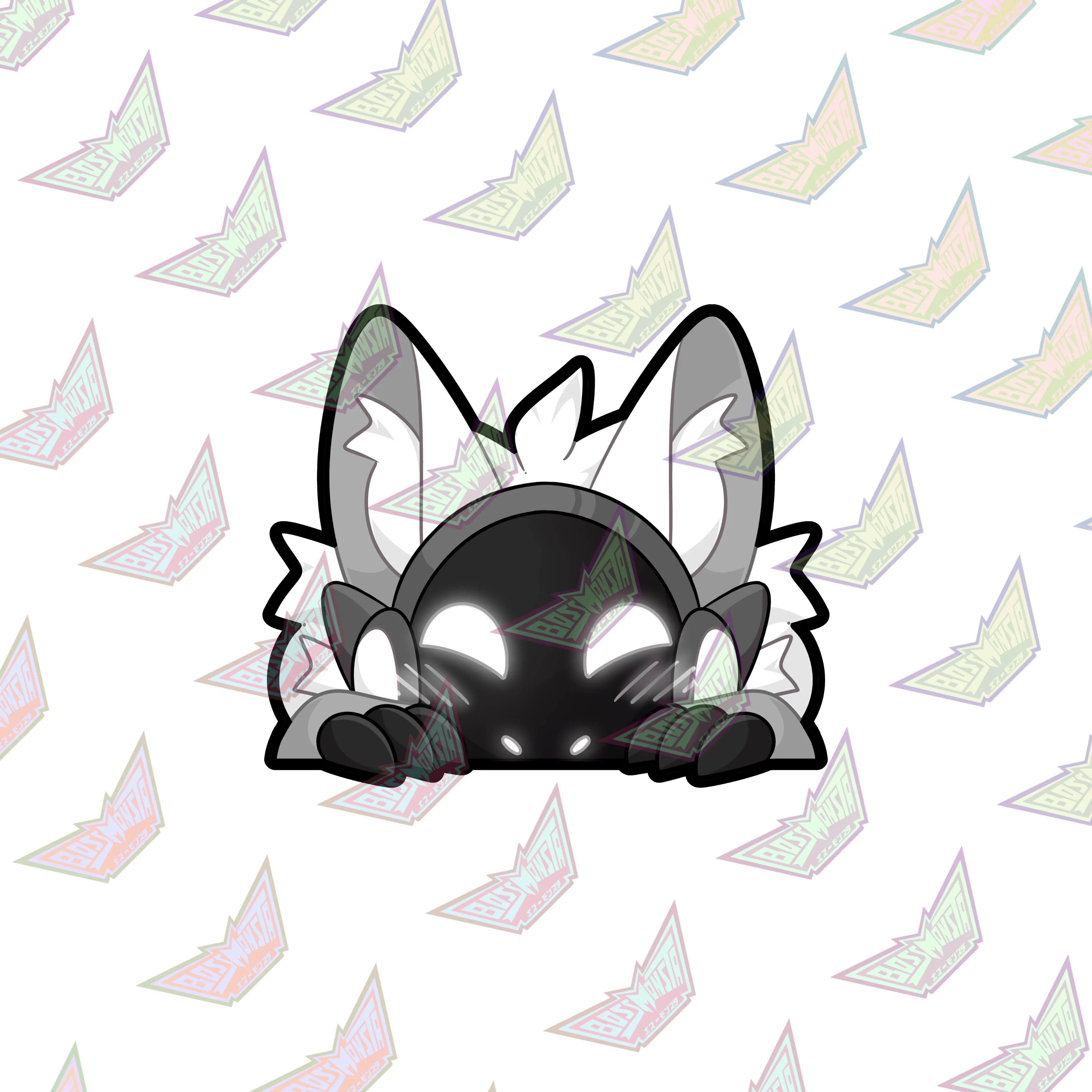 Protogen "Peeky" – 3" Glossy Sticker - Image 9