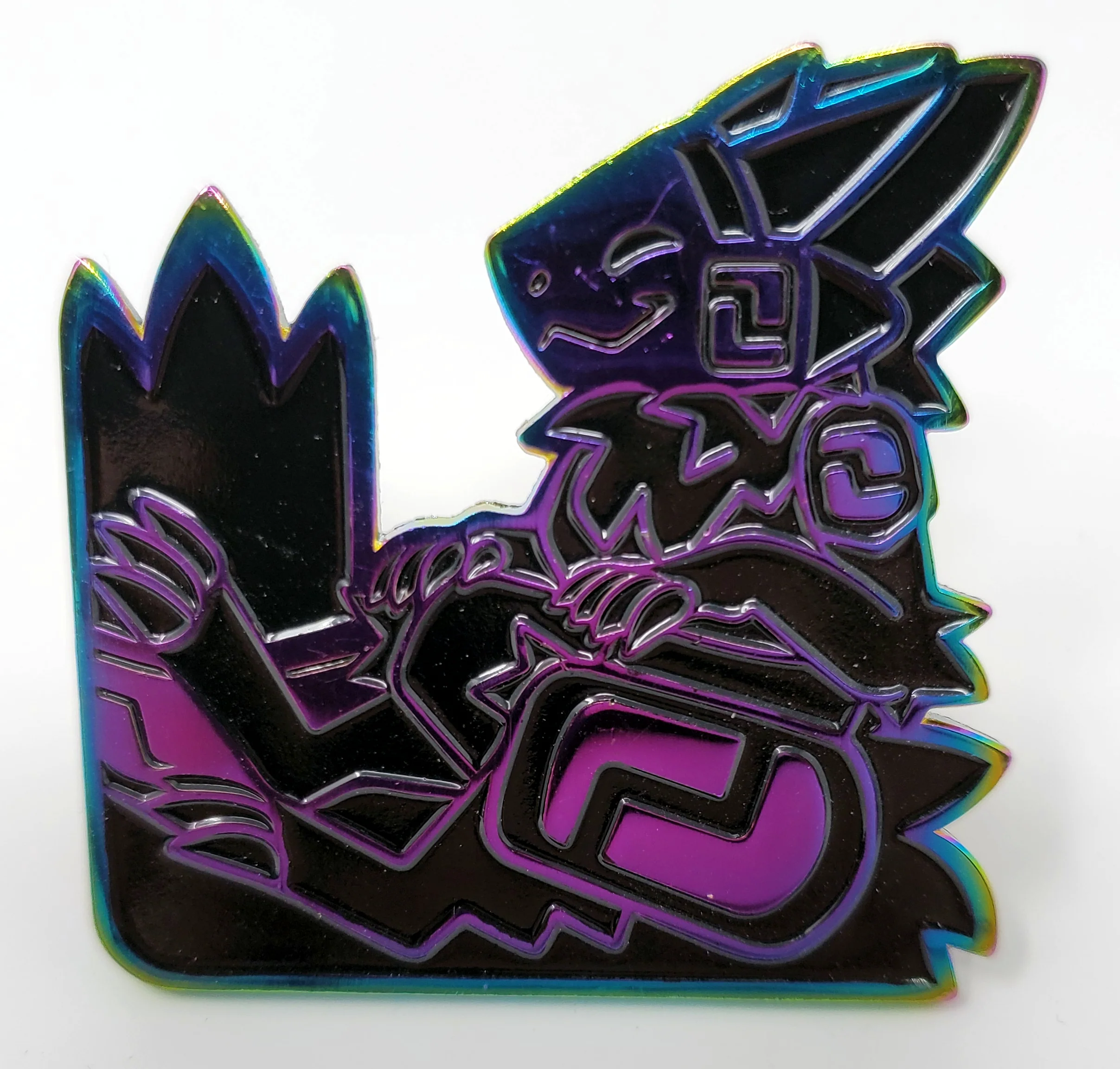 Protogen "Rainbow Geo" – Anodized 2” Enamel Pin - Image 3