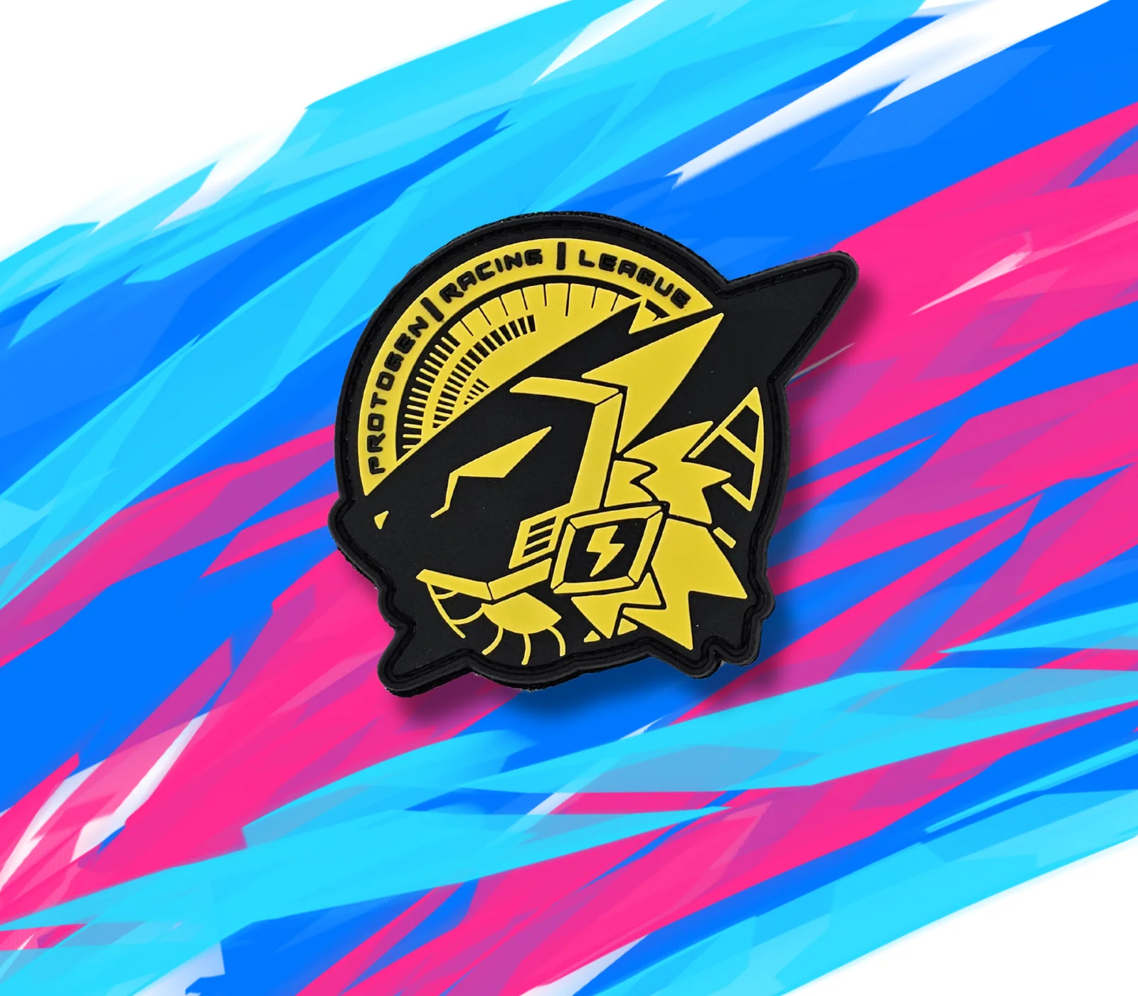 Protogen Racing League PVC Patch – 3” Velcro Backed Design - Image 3