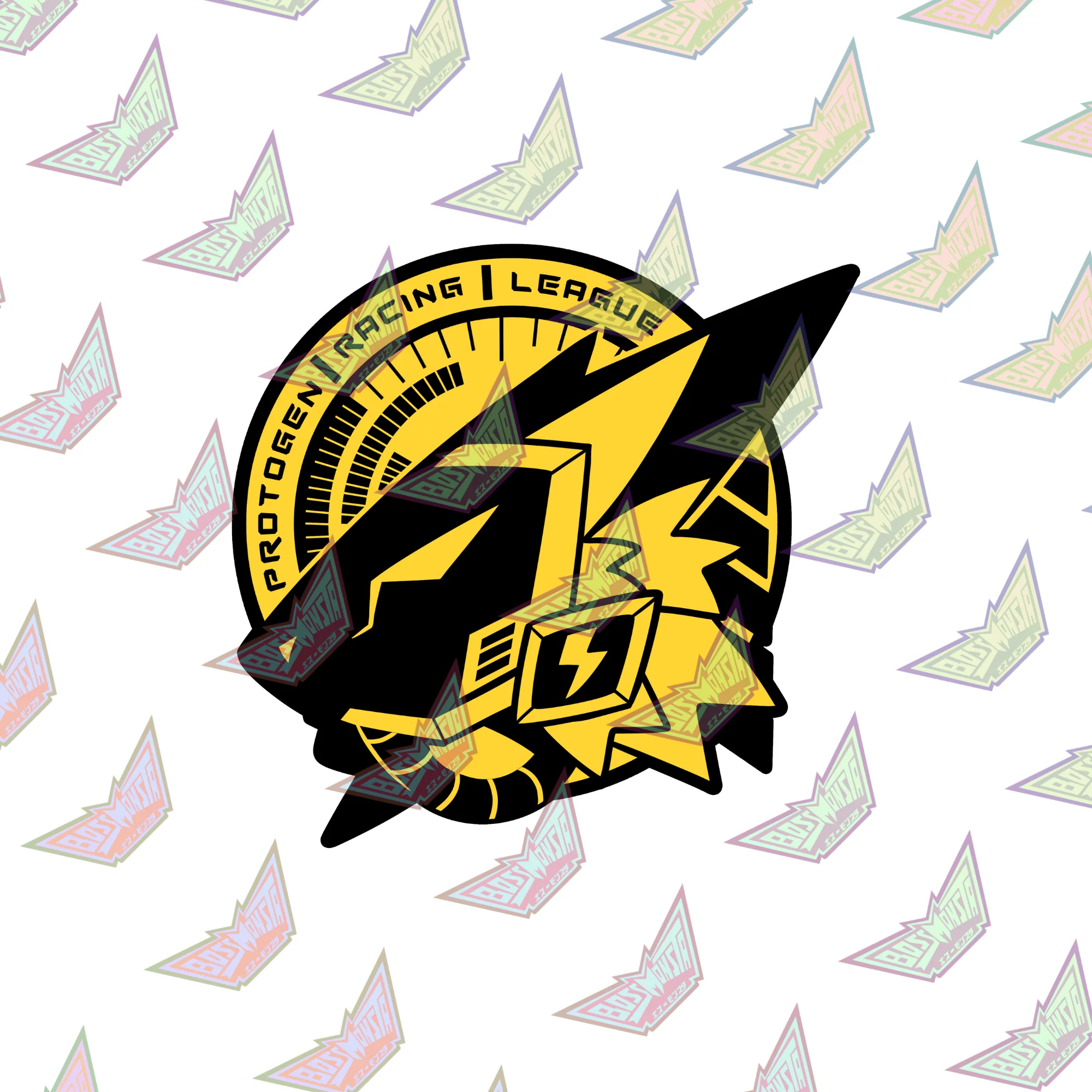 Protogen "Racing League" – 3” Glossy Sticker - Image 3