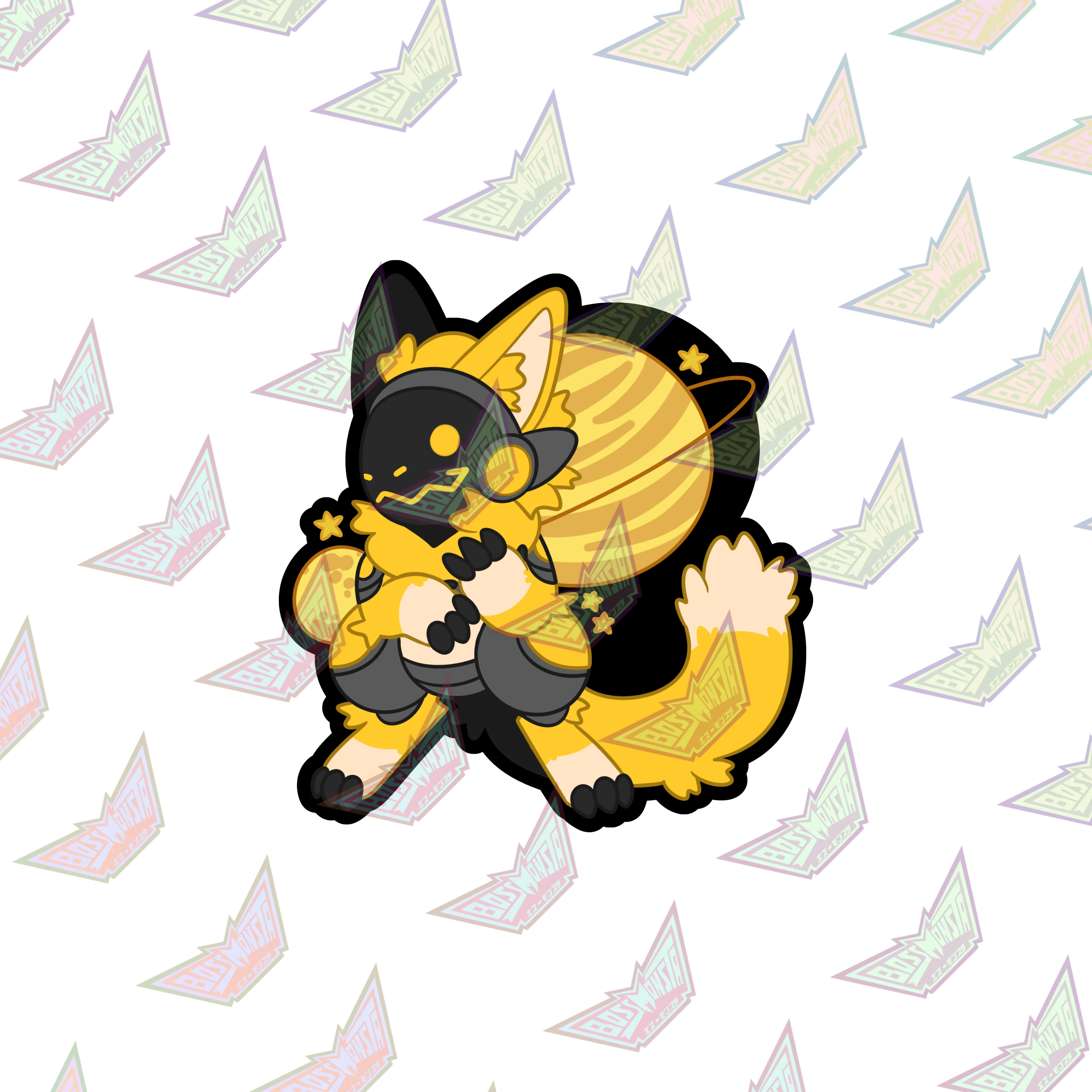 Protogen "Space" – 3” Glossy Sticker - Image 4