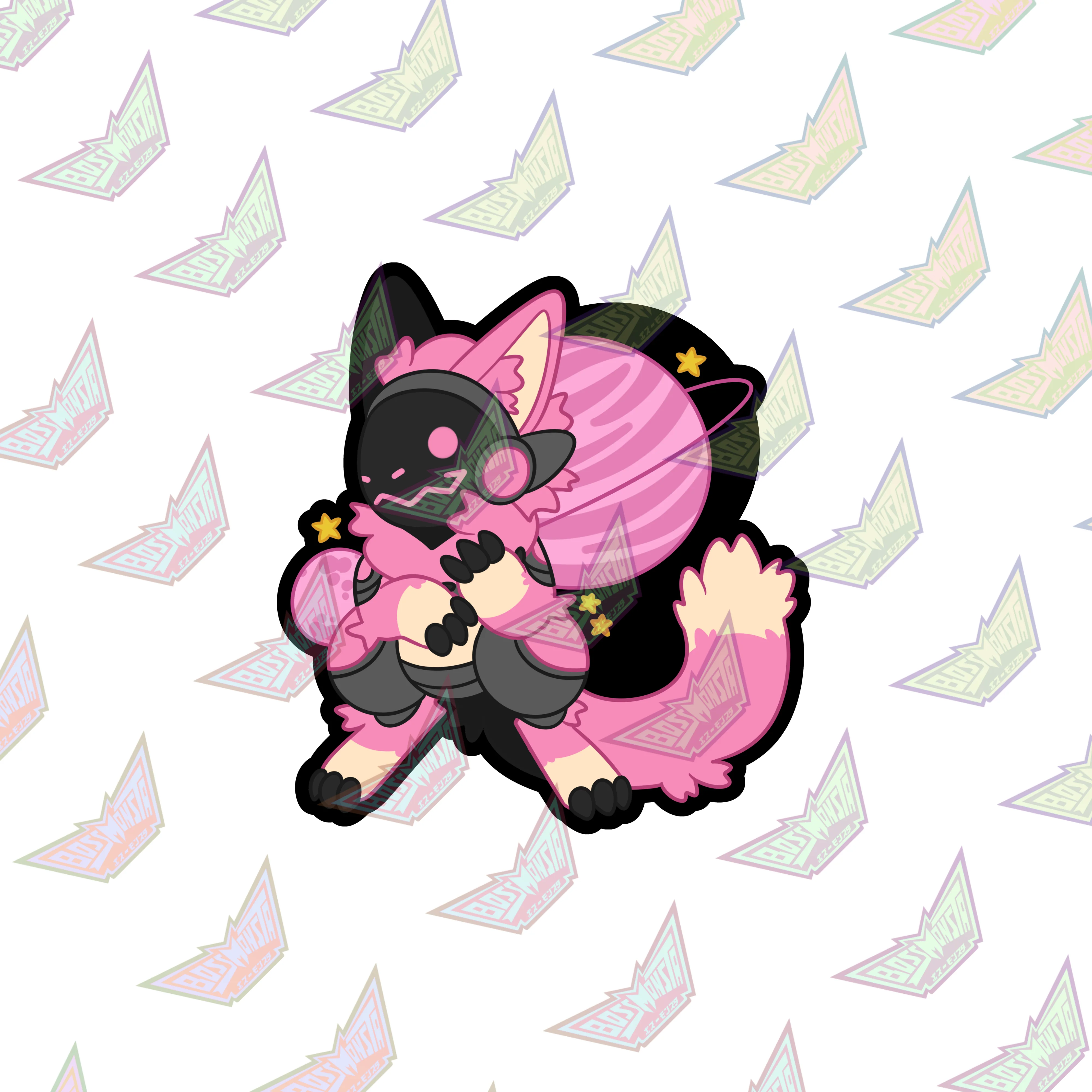 Protogen "Space" – 3” Glossy Sticker - Image 5