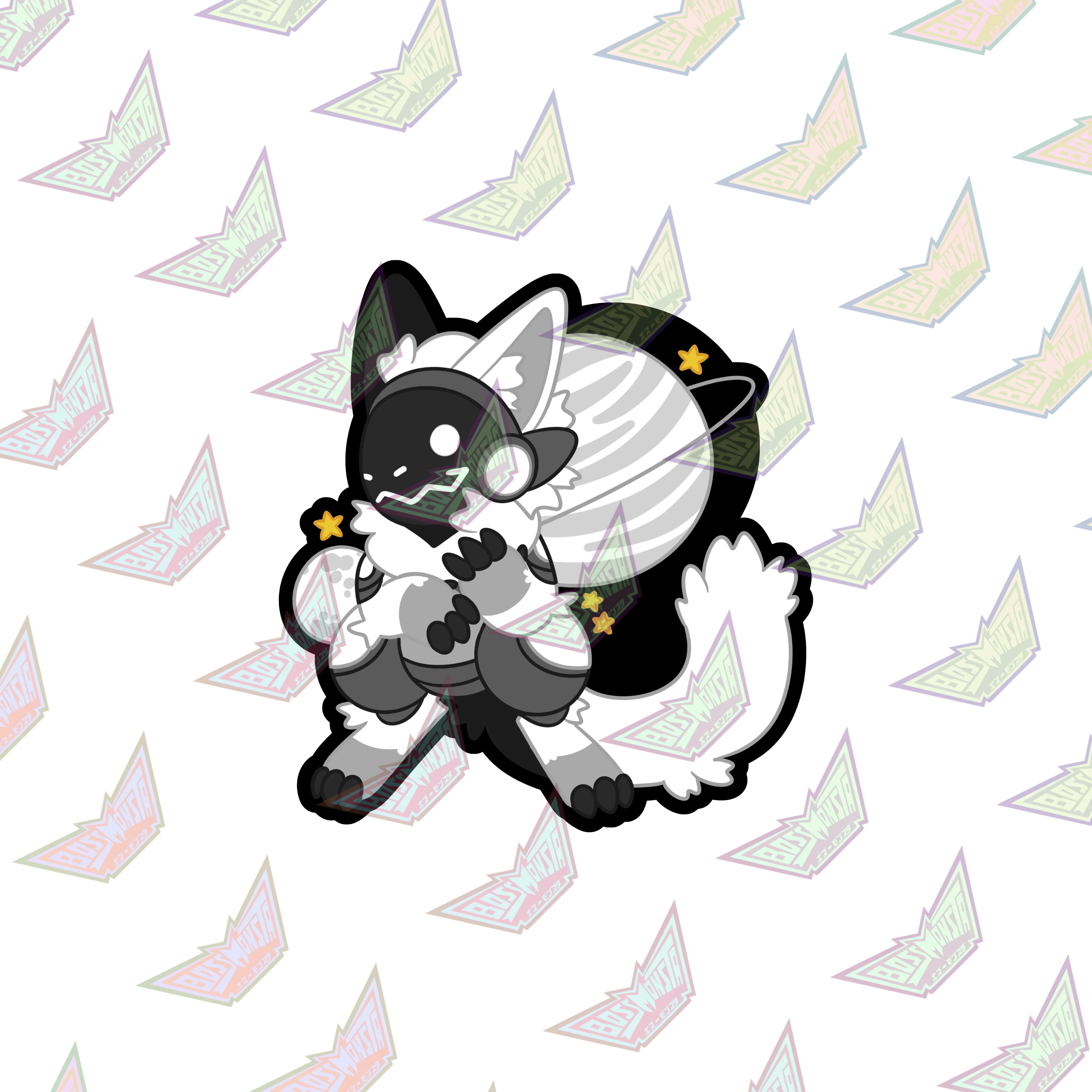 Protogen "Space" – 3” Glossy Sticker - Image 7