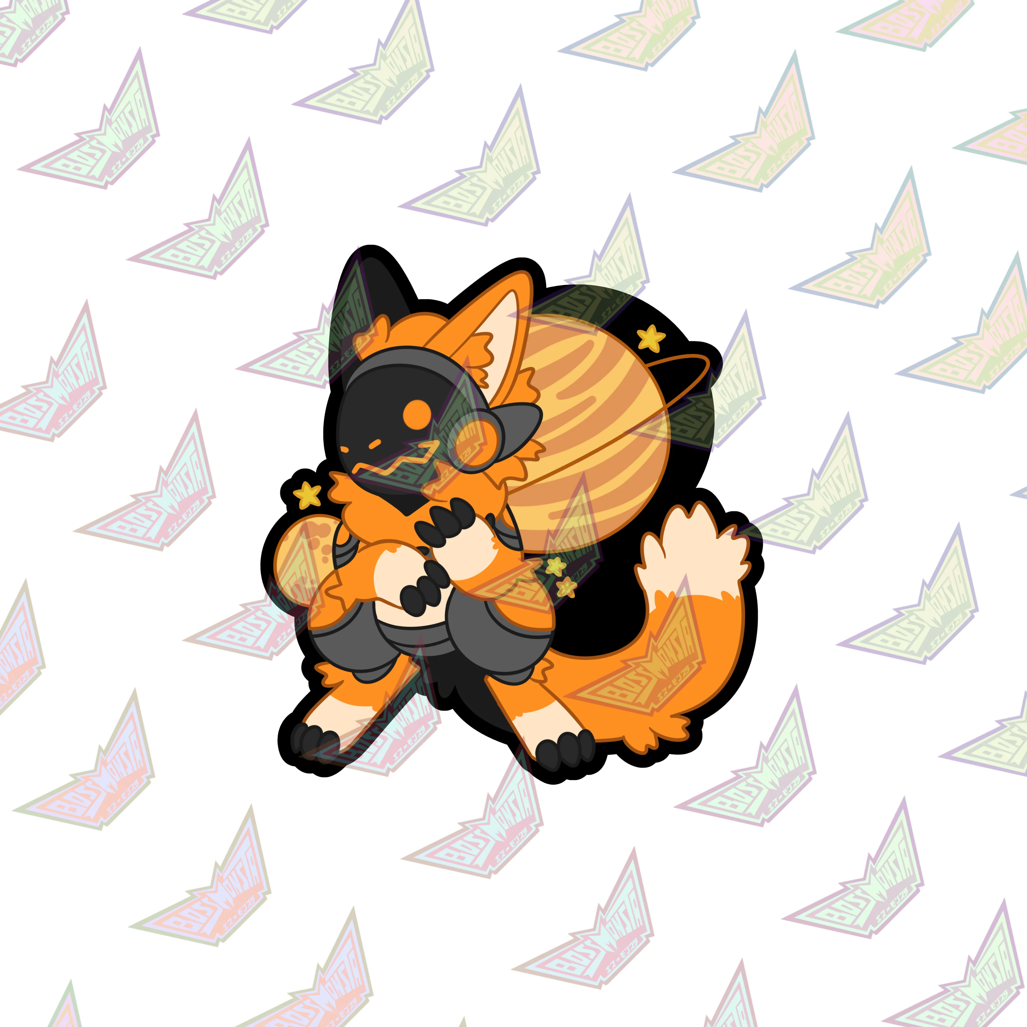 Protogen "Space" – 3” Glossy Sticker - Image 8